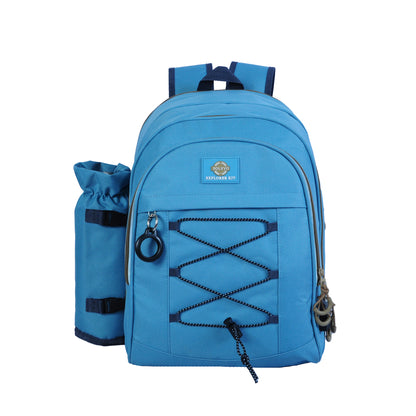 SOLEVO&CO Explorer Kit in Sky Blue — 4-person picnic backpack, front view