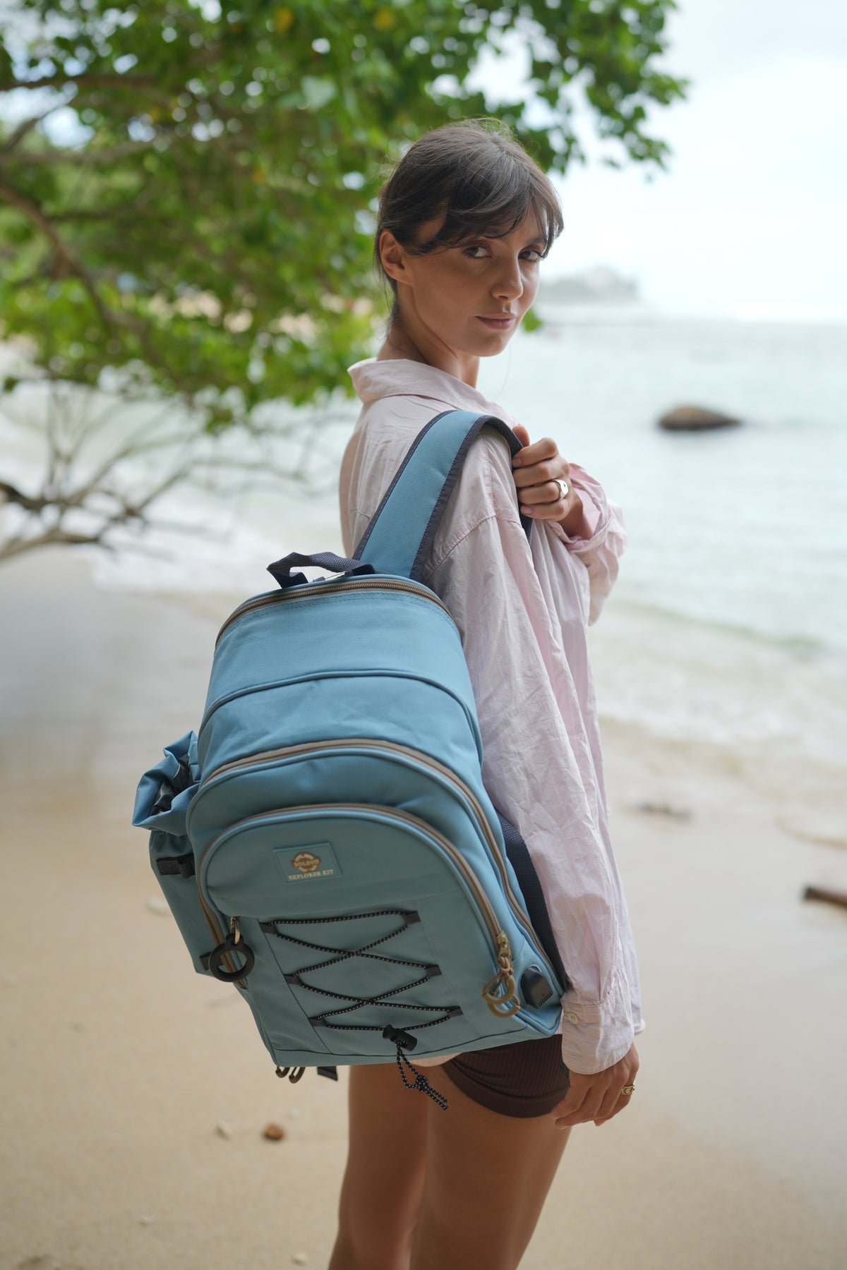 Picnic & Camping Backpack Explorer Kit - Sky Blue