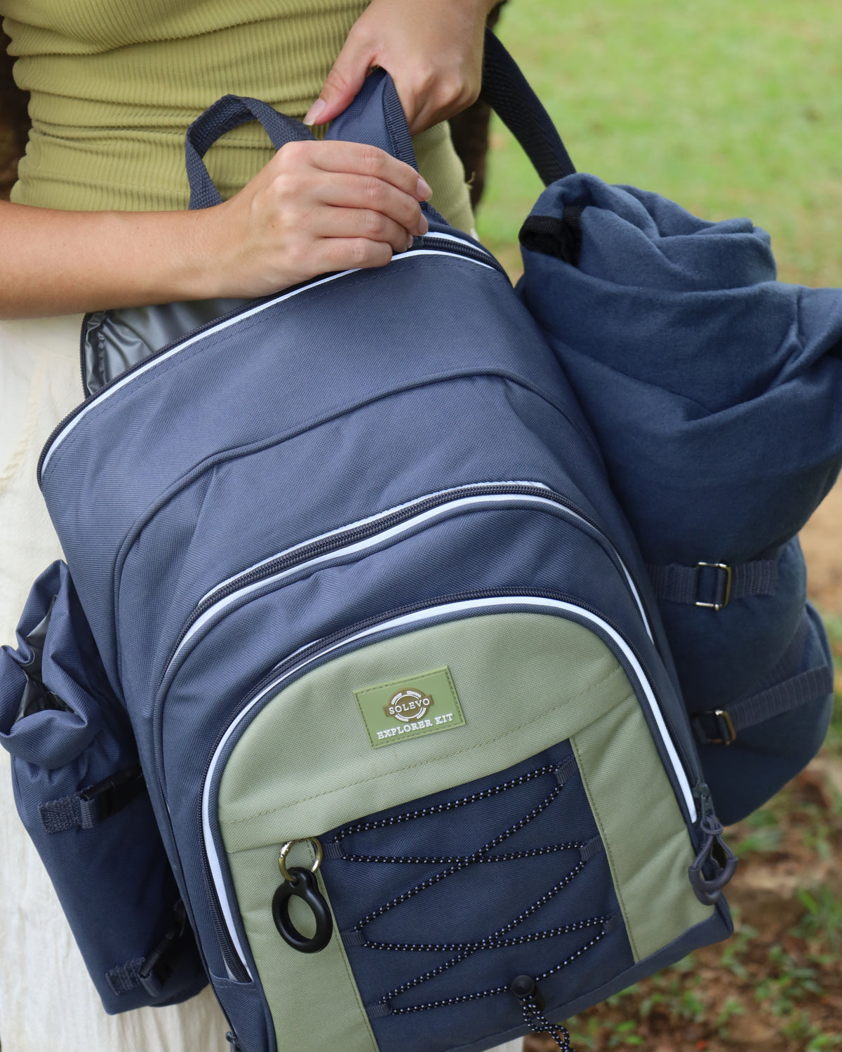 Picnic & Camping Backpack Explorer Kit - Tempest Grey
